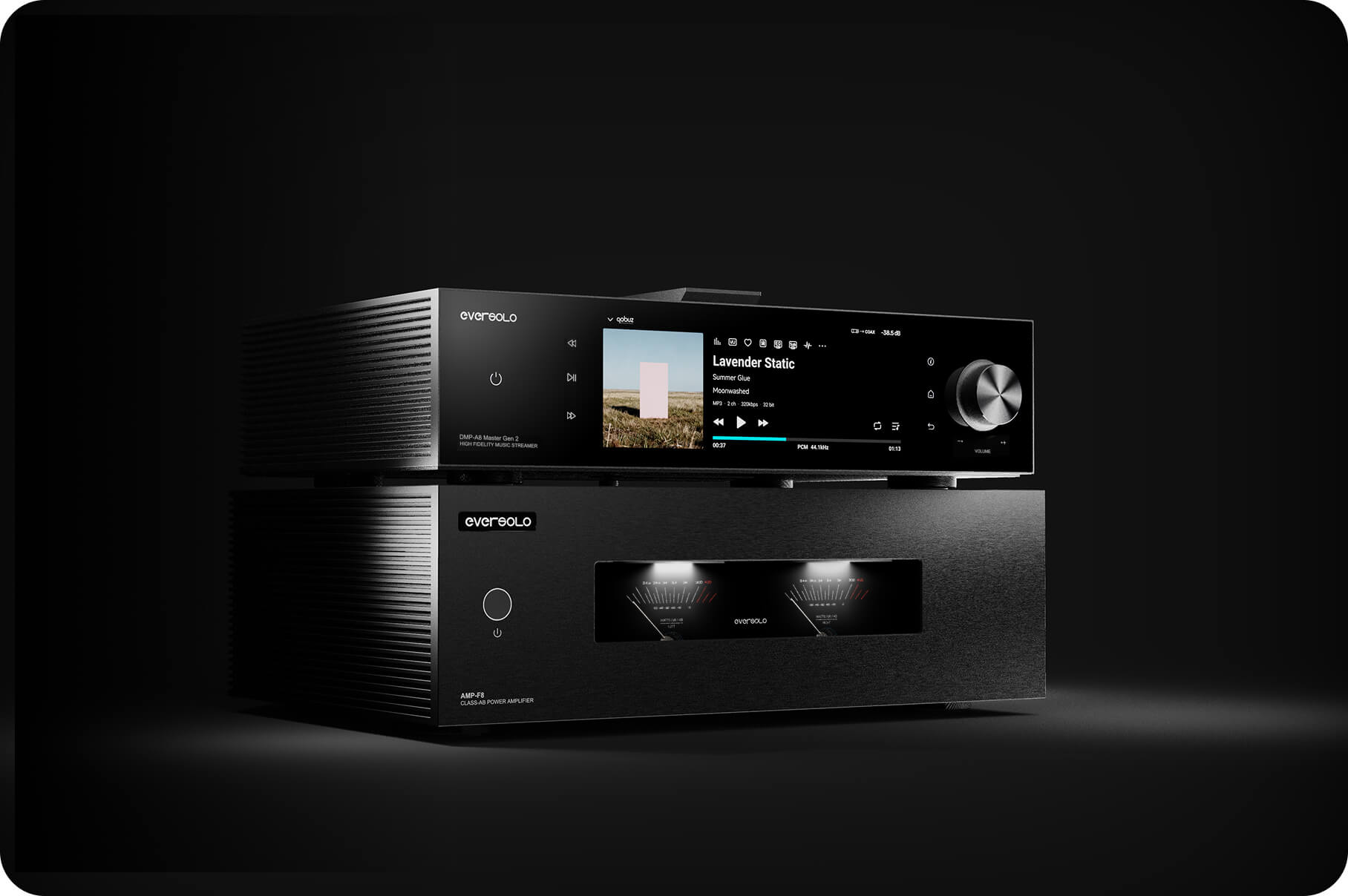 AMP-F8 with DMP-A8 Gen 2 stacked system